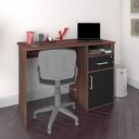 Ver imagem 5 de Escrivaninha Mesa Escritório 1 Porta 1 Gaveta Ipê/preto