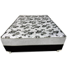 Cama Box Casal Suede Preto + Colchão Casal Suede Cinza Espuma 138x188x55 - 2