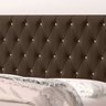 Cabeceira Casal Queen 160 cm Para Cama Box Lady Suede Marrom Botões Strass - SA Móveis - 2