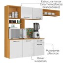 Ver imagem 4 de Cozinha Suspensa 5 Portas 179 Cm Mdp Nanda Armoveis - Cinamomo Branco