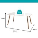 Ver imagem 2 de Conjunto Sala de Jantar 4 Cadeiras Flora Carraro Off White Rosê