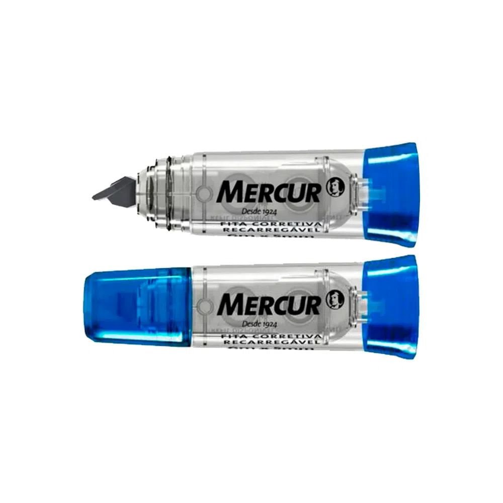 Fita Corretiva Recarregável 6mx5mm - Azul - Mercur - 2