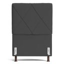 Ver imagem 6 de Cabeceira Cama Box Solteiro Mel 90cm com Frame Veludo Cinza Escuro - Desk Design
