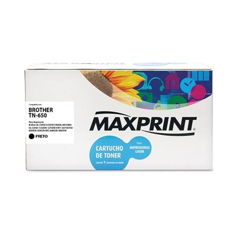 Toner compatível Brother TN650 Preto - Maxprint 5610706 - Para HL5340D HL5350DN HL5370DW HL5370DWT