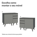 Ver imagem 5 de Gabinete para Banheiro 100cm 1 Porta 3 Gavetas Cinza Nice Madesa 04