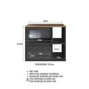 Ver imagem 5 de Gabinete de Banheiro Suspenso 60cm com 2 Nichos 1 Porta Basculante e 1 Gaveta Bh8005 Mel/grafite sem