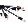 Lustre Pendente Sputnik Luxo para 18 Lâmpadas Sala Mesa Jantar: Preto Total - 5