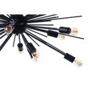 Ver imagem 6 de Lustre Pendente Sputnik Luxo para 18 Lâmpadas Sala Mesa Jantar: Preto Total