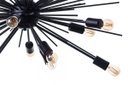 Ver imagem 6 de Lustre Pendente Sputnik Luxo para 18 Lâmpadas Sala Mesa Jantar: Preto Total