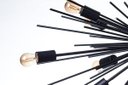 Ver imagem 3 de Lustre Pendente Sputnik Luxo para 18 Lâmpadas Sala Mesa Jantar: Preto Total