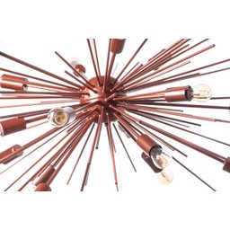 Lustre Pendente Sputnik Luxo para 18 Lâmpadas Sala Mesa Jantar: Cobre - 4