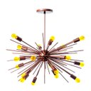 Ver imagem 2 de Lustre Pendente Sputnik Luxo para 18 Lâmpadas Sala Mesa Jantar: Cobre