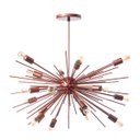 Ver imagem 1 de Lustre Pendente Sputnik Luxo para 18 Lâmpadas Sala Mesa Jantar: Cobre