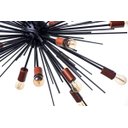 Ver imagem 4 de Lustre Pendente Sputnik Luxo para 18 Lâmpadas Sala Mesa Jantar: Preto com Cobre