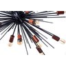 Lustre Pendente Sputnik Luxo para 18 Lâmpadas Sala Mesa Jantar: Preto com Cobre - 4