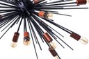 Ver imagem 4 de Lustre Pendente Sputnik Luxo para 18 Lâmpadas Sala Mesa Jantar: Preto com Cobre