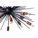 Ver imagem 6 de Lustre Pendente Sputnik Luxo para 18 Lâmpadas Sala Mesa Jantar: Preto com Cobre