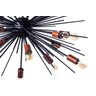 Lustre Pendente Sputnik Luxo para 18 Lâmpadas Sala Mesa Jantar: Preto com Cobre - 6