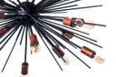 Ver imagem 6 de Lustre Pendente Sputnik Luxo para 18 Lâmpadas Sala Mesa Jantar: Preto com Cobre