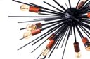 Ver imagem 5 de Lustre Pendente Sputnik Luxo para 18 Lâmpadas Sala Mesa Jantar: Preto com Cobre