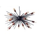 Ver imagem 3 de Lustre Pendente Sputnik Luxo para 18 Lâmpadas Sala Mesa Jantar: Preto com Cobre