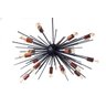 Lustre Pendente Sputnik Luxo para 18 Lâmpadas Sala Mesa Jantar: Preto com Cobre - 3