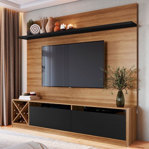 Estante Home para TV Até 50 Polegadas 2 Portas Adega Vicenza Quiditá