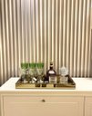 Ver imagem 1 de Bandeja Espelhada Bronze Luxo Home Bar Decoração