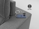 Ver imagem 4 de Sofá com Molas Ensacadas Retrátil e Reclinável Strike 2,40m Linhosoft com Carregador Usb -