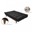 Ver imagem 7 de Sofá Cama 3 Lugares Pratic Madeira Espresso Móveis