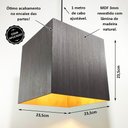 Ver imagem 6 de Luminária de Teto Pendente MDF Madeira Rústica Ébano Marrom Bivolt