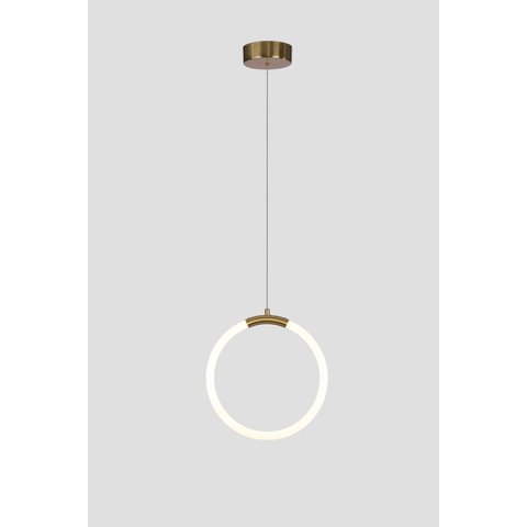 Pendente Aro Branco e Dourado 25cm Led 10W 3000K Bivolt PARIS LUZ