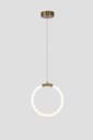 Ver imagem 1 de Pendente Aro Branco e Dourado 25cm Led 10W 3000K Bivolt PARIS LUZ
