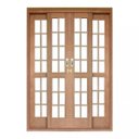 Ver imagem 1 de Porta de Correr Quadriculado 4 Folhas Cedro Arana 215cmx180cmx14cm Madersilva