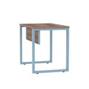 Ver imagem 7 de Escrivaninha Mesa Escritório PE25 90cm Walnut e Azul Dali Cinza
