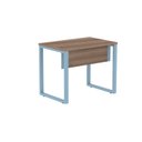 Ver imagem 3 de Escrivaninha Mesa Escritório PE25 90cm Walnut e Azul Dali Cinza
