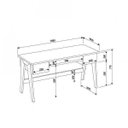 Ver imagem 4 de Escrivaninha Pés Palito Retrô 1,50m com 3 Gavetas 26106 Trend Artesano - Hanover/off White