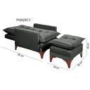 Ver imagem 7 de Poltrona Cadeira Reclinável Munique 163 Império Veludo