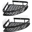 Ver imagem 1 de Kit 2 Prateleira L Metal Canto Organizador Multiuso Banheiro Box sem Furar Parede