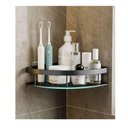 Ver imagem 4 de Kit 2 Prateleira L Metal Canto Organizador Multiuso Banheiro Box sem Furar Parede