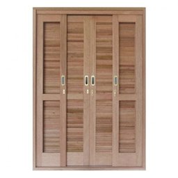 Porta Balcão de Correr Panorâmico 6 Folhas Cedro Arana 215cmx160cmx15cm Madersilva - 1
