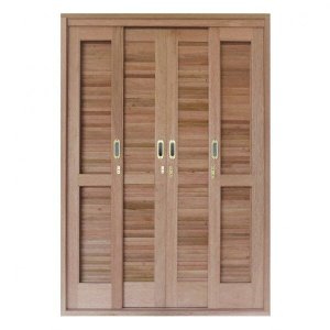 Porta Balcão de Correr Panorâmico 6 Folhas Cedro Arana 215cmx160cmx15cm Madersilva