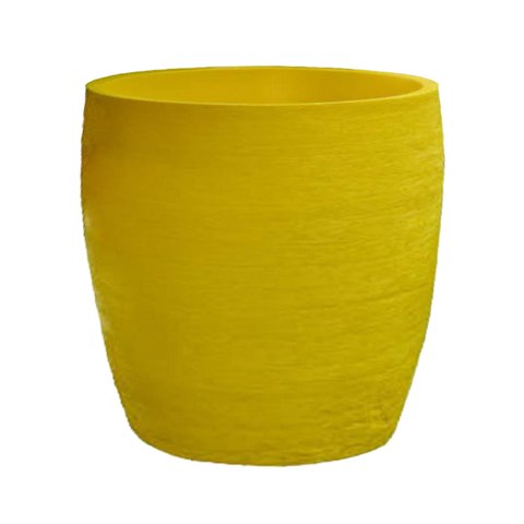 Vaso Planta 30x30 Oval Moderno Polietileno - AMARELO GIRASSOL 007