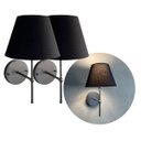 Ver imagem 1 de Kit 2 Arandela Luminária de Parede Clássico Chumbo com Cúpula Preto Ref 19