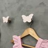 5 Ganchos de Parede Infantil Decoração Borboleta Rosa 5bomk6:rosa - 3