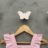 5 Ganchos de Parede Infantil Decoração Borboleta Rosa 5bomk6:rosa - 2
