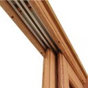 Ver imagem 5 de Porta Balcão de Correr Quadriculado 6 Folhas Cedro Arana 215cmx200cmx15cm Madersilva