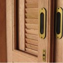 Ver imagem 3 de Porta Balcão de Correr Quadriculado 6 Folhas Cedro Arana 215cmx200cmx15cm Madersilva