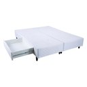 Ver imagem 2 de Cama Box Queen Size com Gaveta Mega Colchões Branco - 158x198