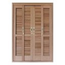 Ver imagem 1 de Porta Balcão de Correr Panorâmico 6 Folhas Cedro Arana 215cmx200cmx15cm Madersilva